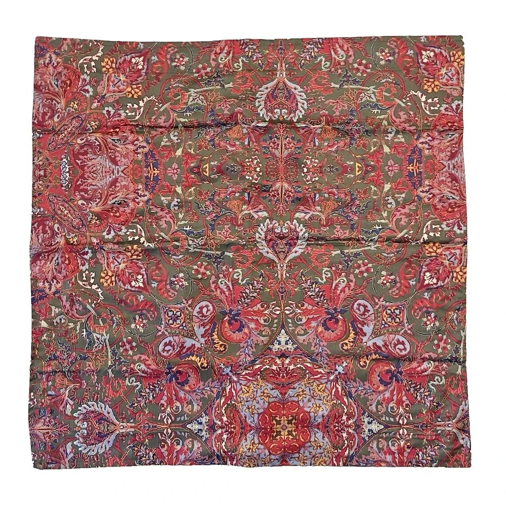 Vtg Ralph Lauren Galahad Red  Medieval Paisley Euro Pillow Sham 30x30